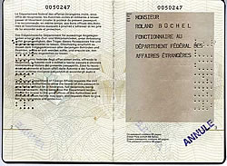 Dienstpass des EDA von Roland Büchel