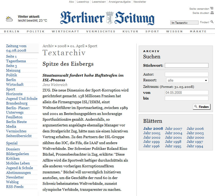 Berliner Zeitung: Spitze des Eisbergs