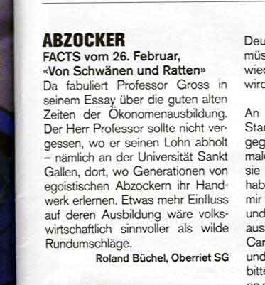 ABZOCKER - Facts vom 26. Februar: Von Schwaenen und Ratten