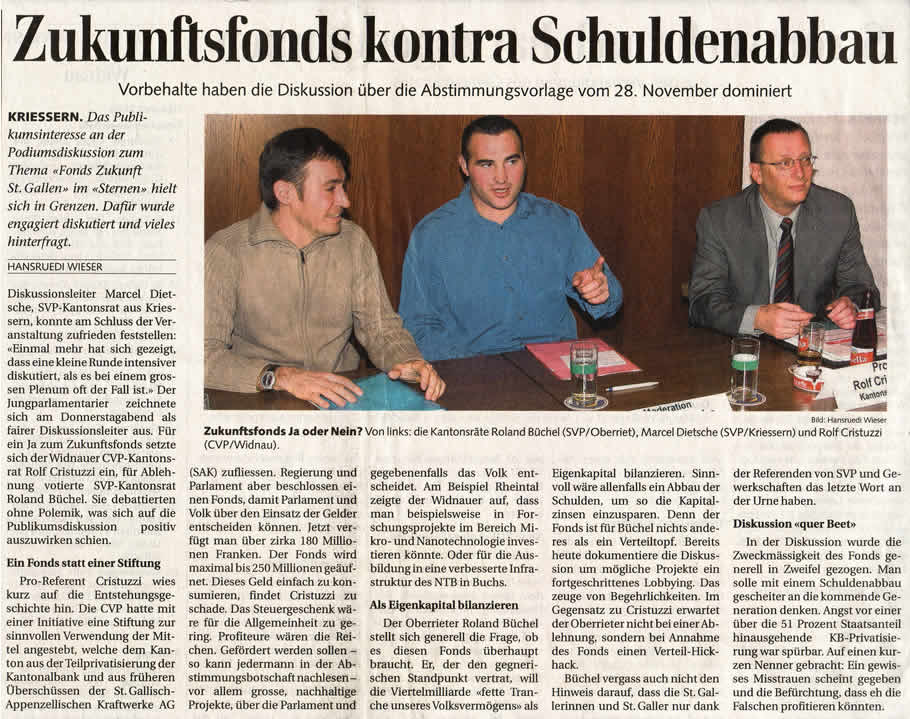 Zukunftsfonds kontra Schuldenabbau