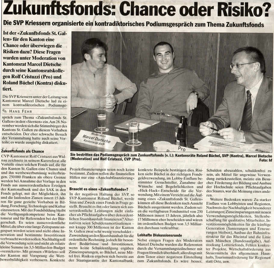 Zukunftsfonds: Chance oder Riskio?