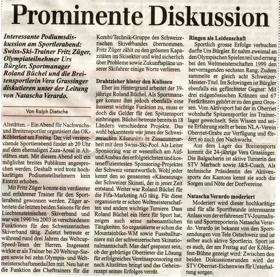 Prominente Diskussion