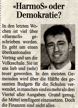 HarmoS oder Demokratie von Roland Rino Büchel