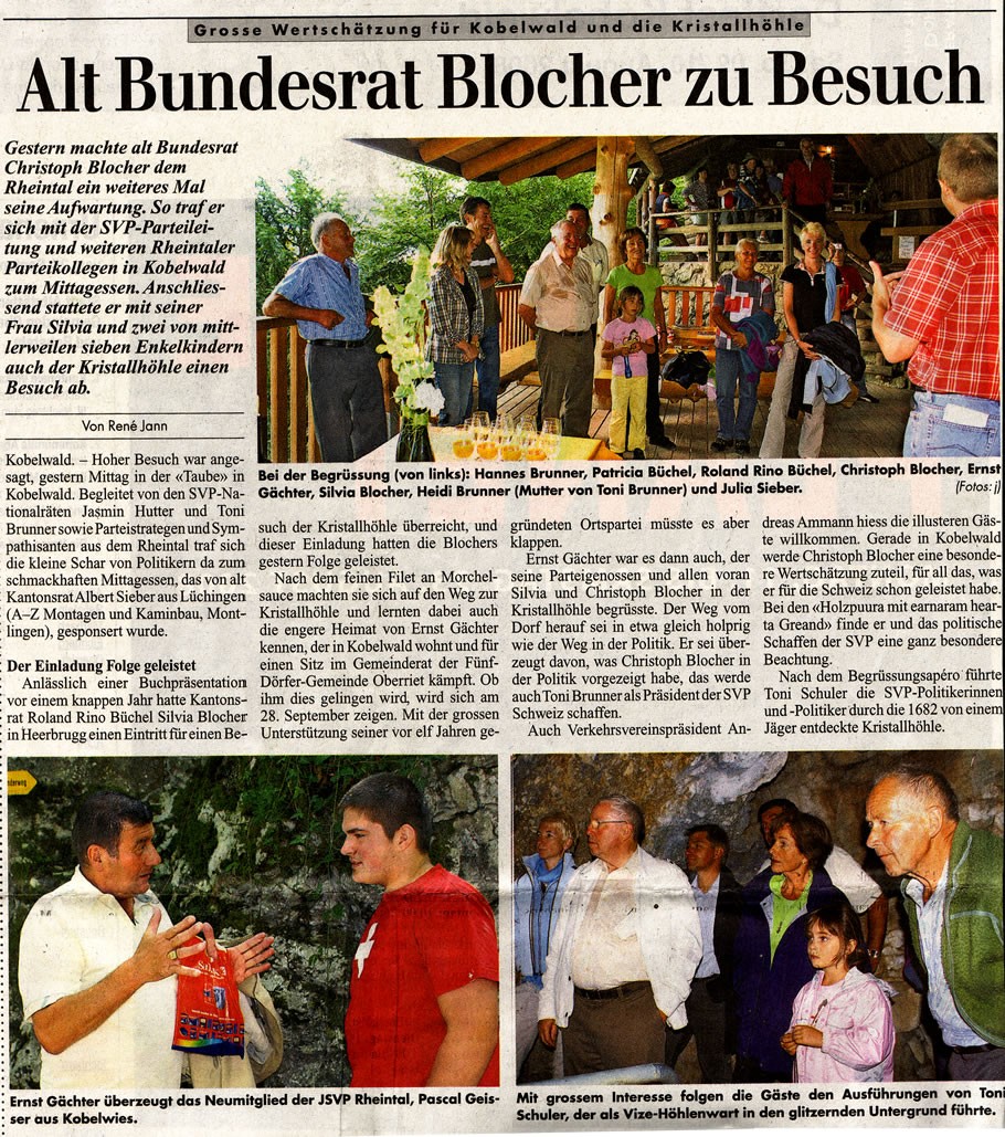 Alt Bundesrat Blocher zu Besuch