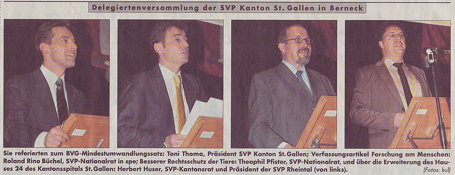 Rheintalische Volkszeitung vom 29. Januar 2010