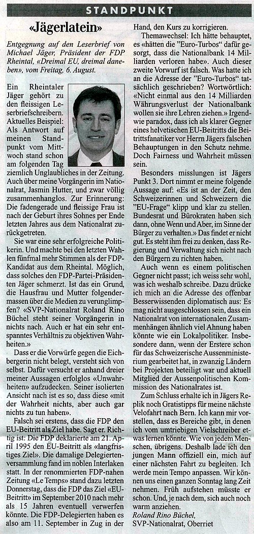 Rheintalische Volkszeitung: Jägerlatein