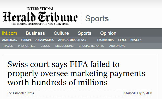 Swiss court says FIFA failed to properly oversee marketing payments worth hundreds of millions