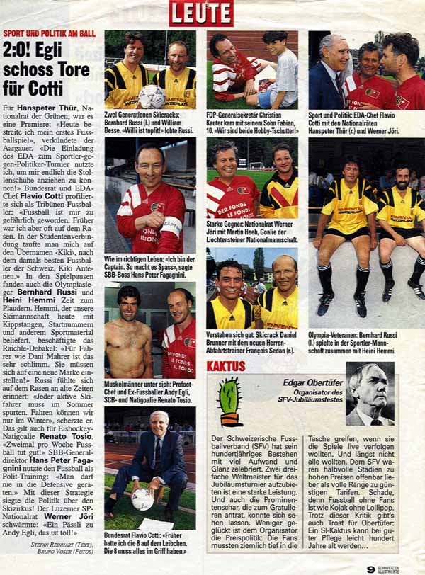 Bericht in der Schweizer-Illustrierten 1995.
