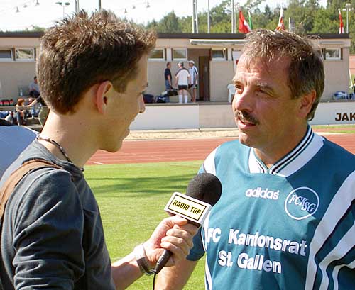 Peter Boppart. Kapitän FC Kantonsrat St. Gallen: Interview nach Turnier.