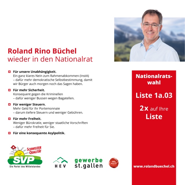 Flyer Roland Rino Büchel 2019