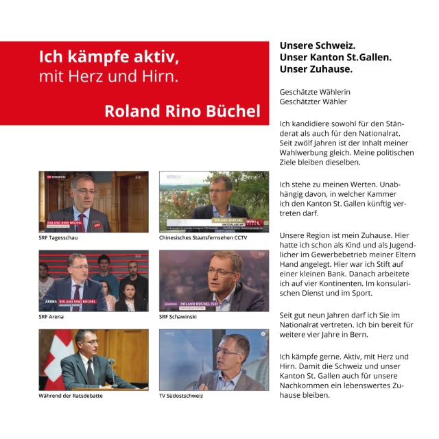 Flyer Roland Rino Büchel 2019
