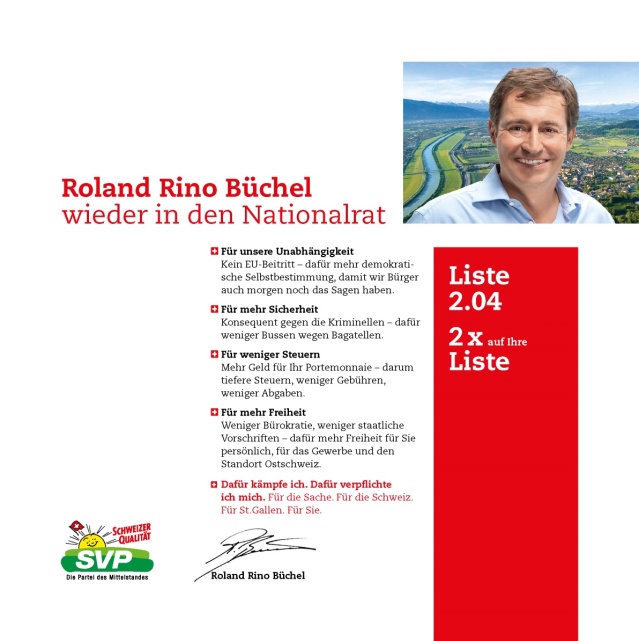 Flyer Roland Rino Büchel 2011