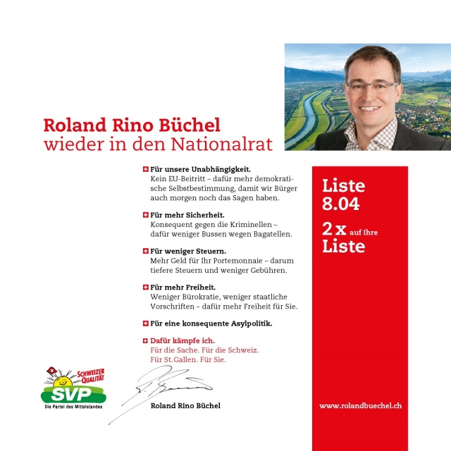 Flyer Roland Rino Büchel 2015