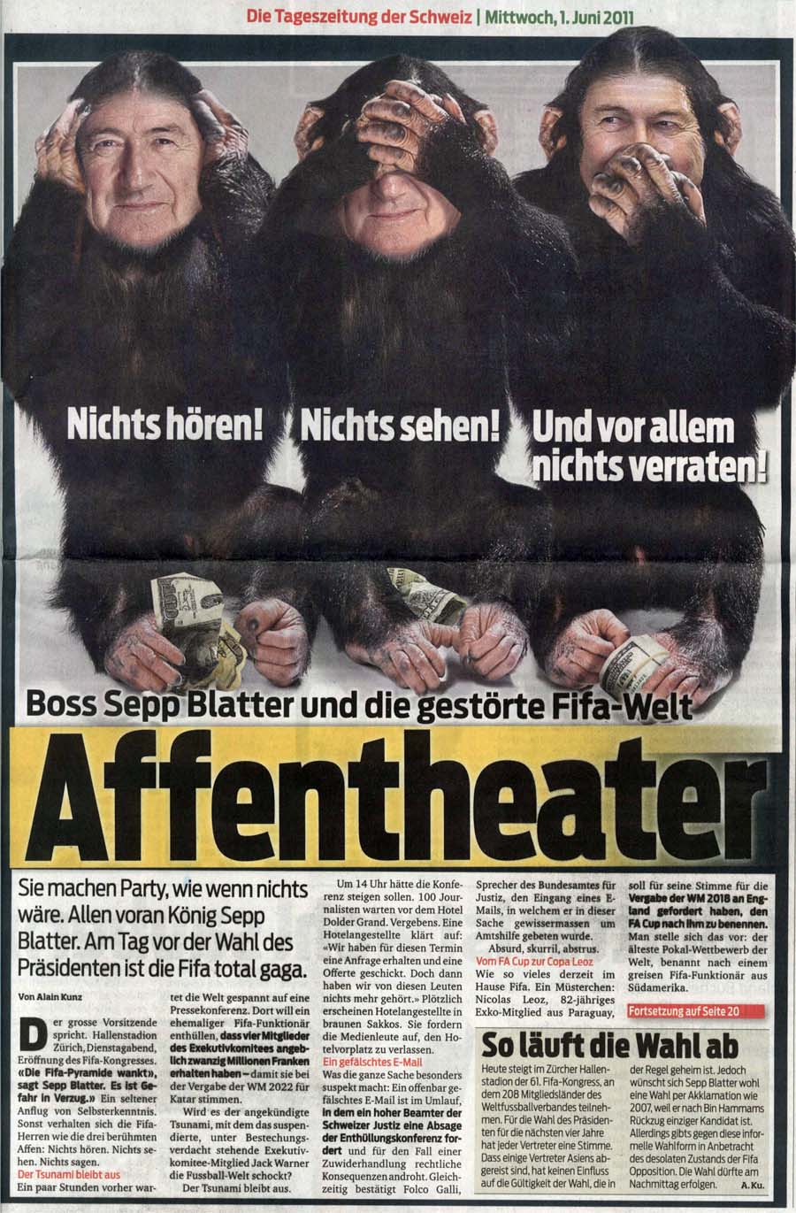 Affentheater um Sepp Blatter: Die gestörte Fifa Welt