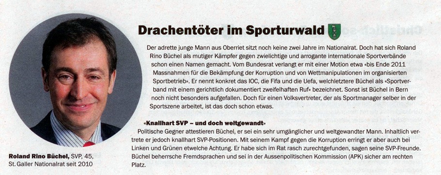 Roland Rino Büchel: Drachentöter im Sporturwald