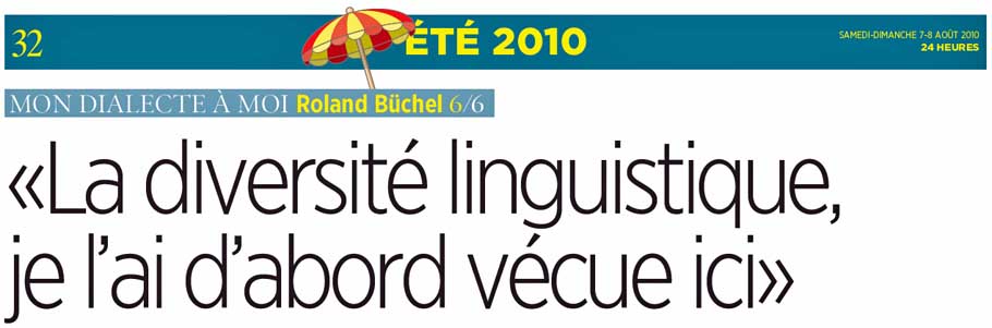 La diversité linguistique, (Roland Rino Büchel)